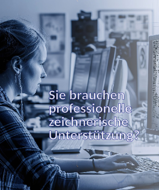 Zeichnerin am PC